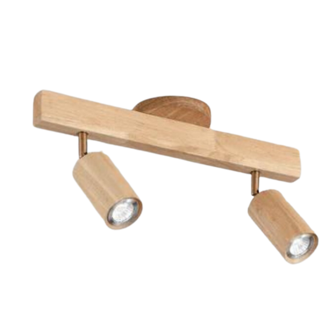 Verstelbare Houten Plafondspotlamp - EcoLux