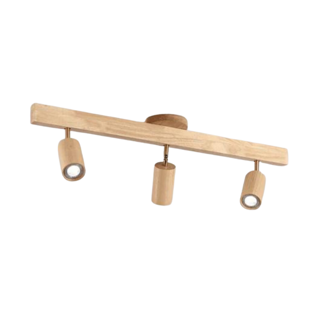 Verstelbare Houten Plafondspotlamp - EcoLux