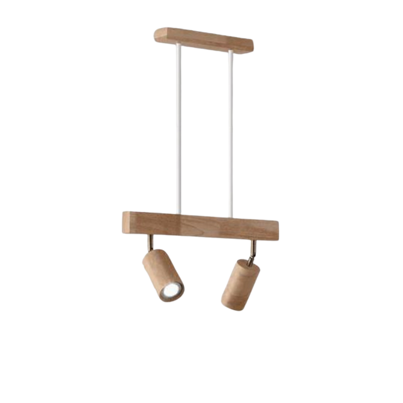 Verstelbare Houten Plafondspotlamp - EcoLux