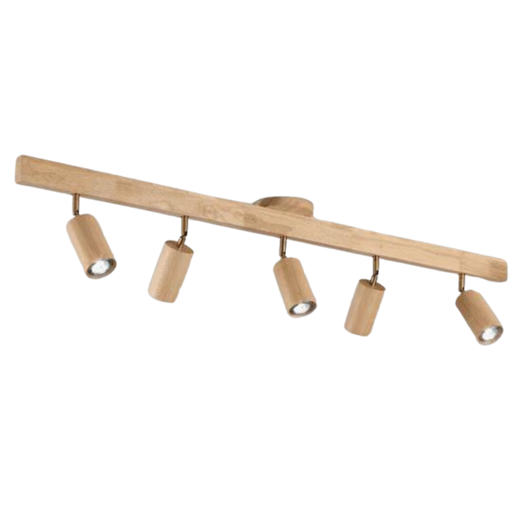 Verstelbare Houten Plafondspotlamp - EcoLux