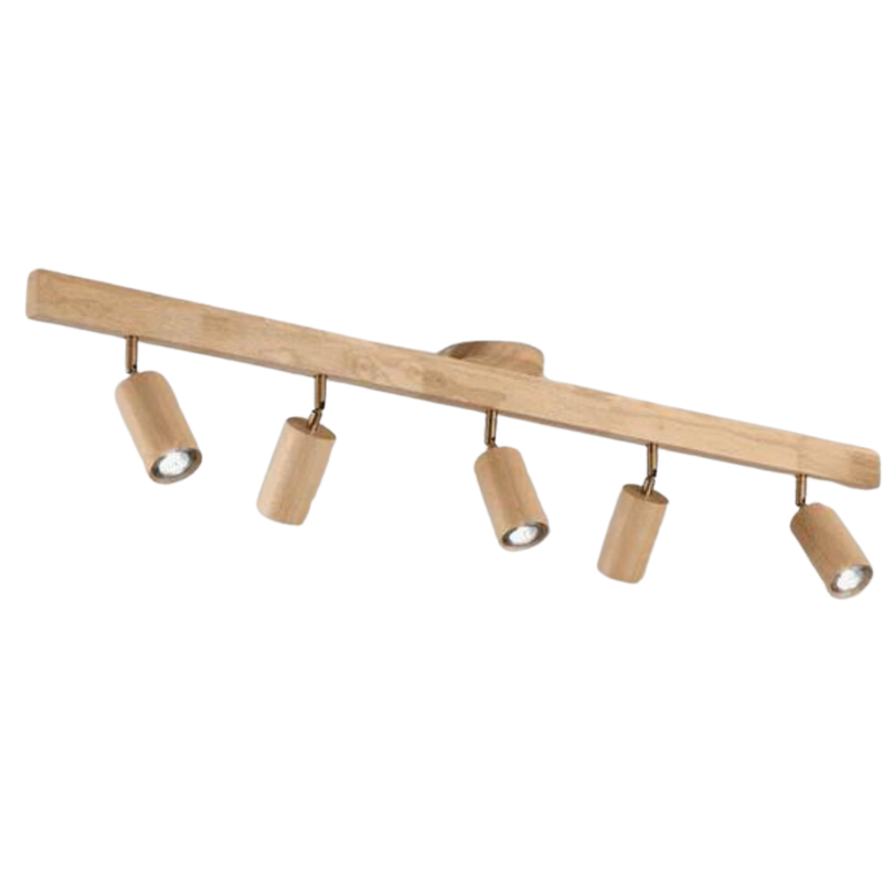 Verstelbare Houten Plafondspotlamp - EcoLux