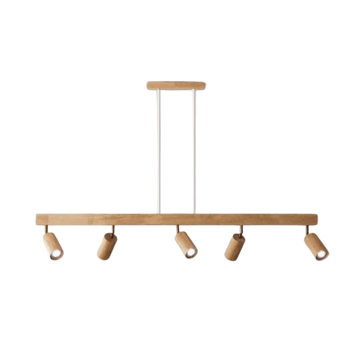 Verstelbare Houten Plafondspotlamp - EcoLux