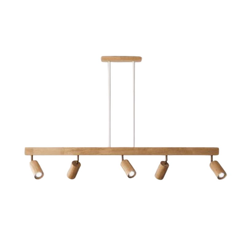 Verstelbare Houten Plafondspotlamp - EcoLux