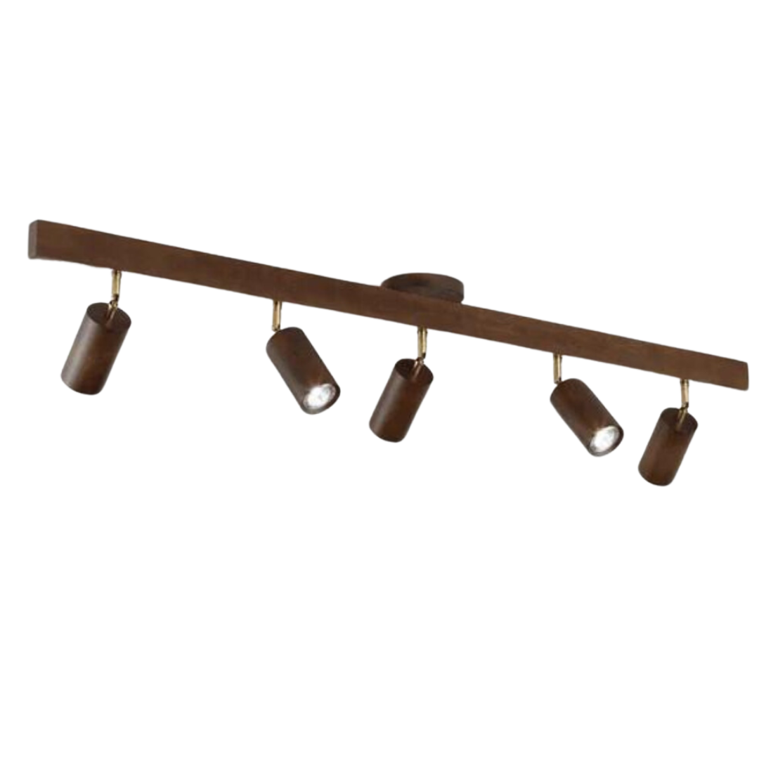 Verstelbare Houten Plafondspotlamp - EcoLux