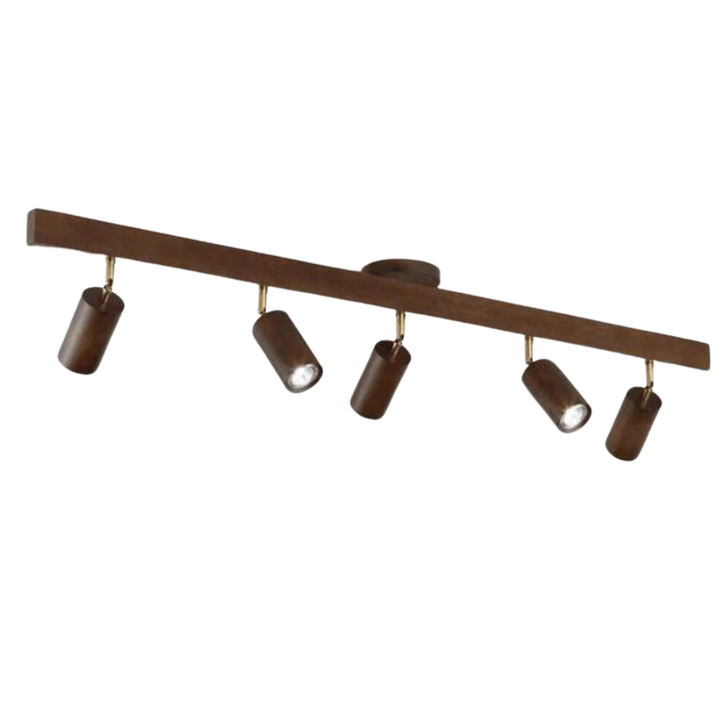 Verstelbare Houten Plafondspotlamp - EcoLux