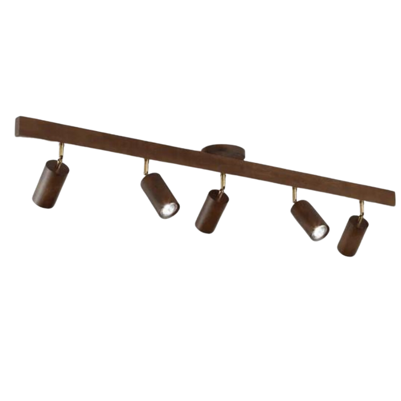Verstelbare Houten Plafondspotlamp - EcoLux