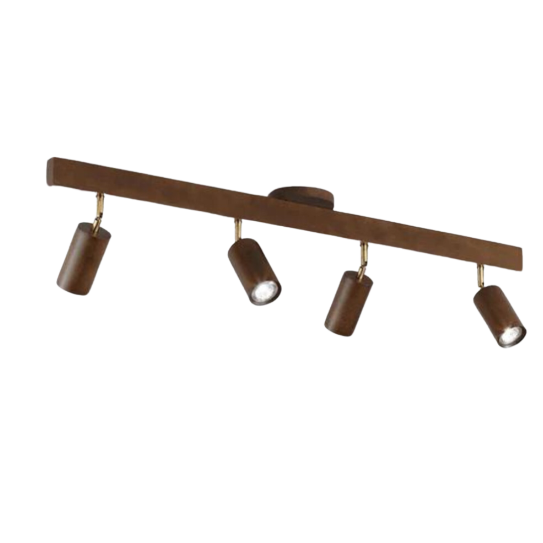 Verstelbare Houten Plafondspotlamp - EcoLux