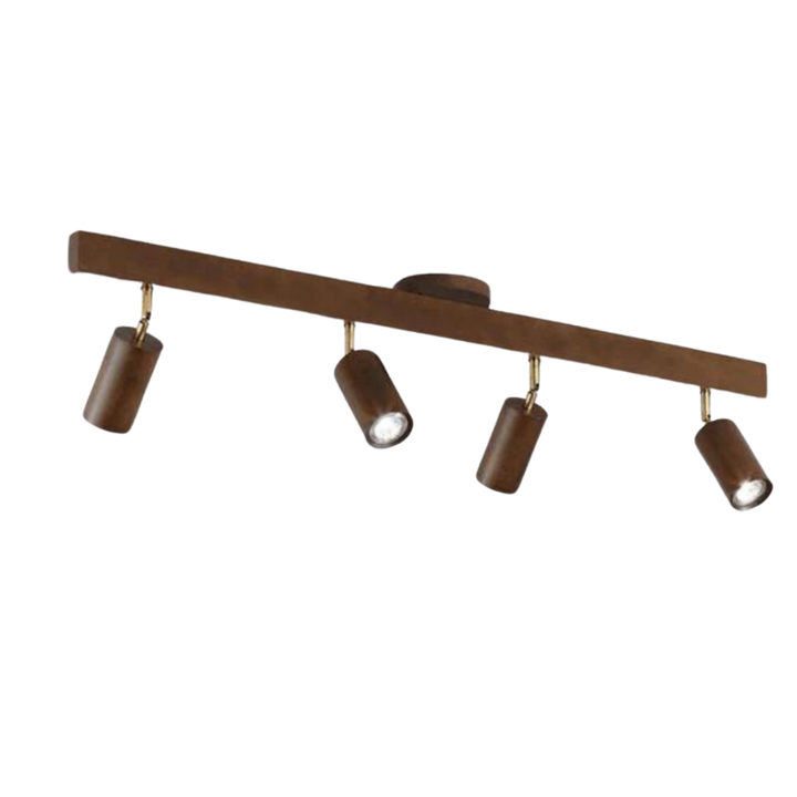 Verstelbare Houten Plafondspotlamp - EcoLux