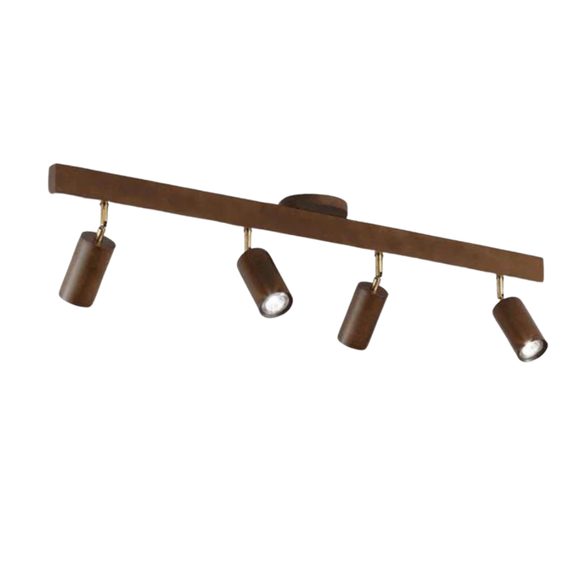 Verstelbare Houten Plafondspotlamp - EcoLux