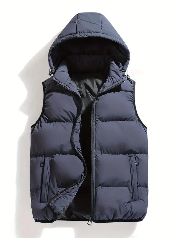 Duurzame Gewatteerde Heren Bodywarmer met Capuchon – Leonardo