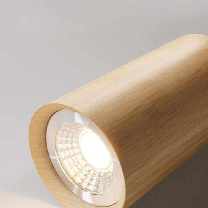 Verstelbare Houten Plafondspotlamp - EcoLux