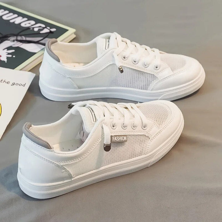 Witte Damessneakers met mesh bovenmaterialen – Elena