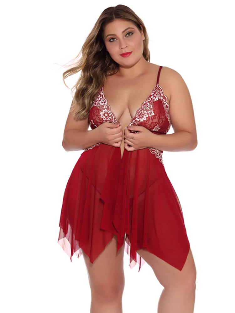 Vardi Dante™ Lara Plus-Size Lingerieset | Transparant & Sexy