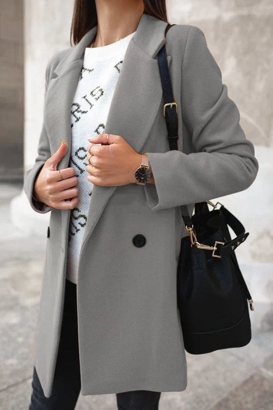 Modieuze Wollen Dames Winterjas - Eleanor