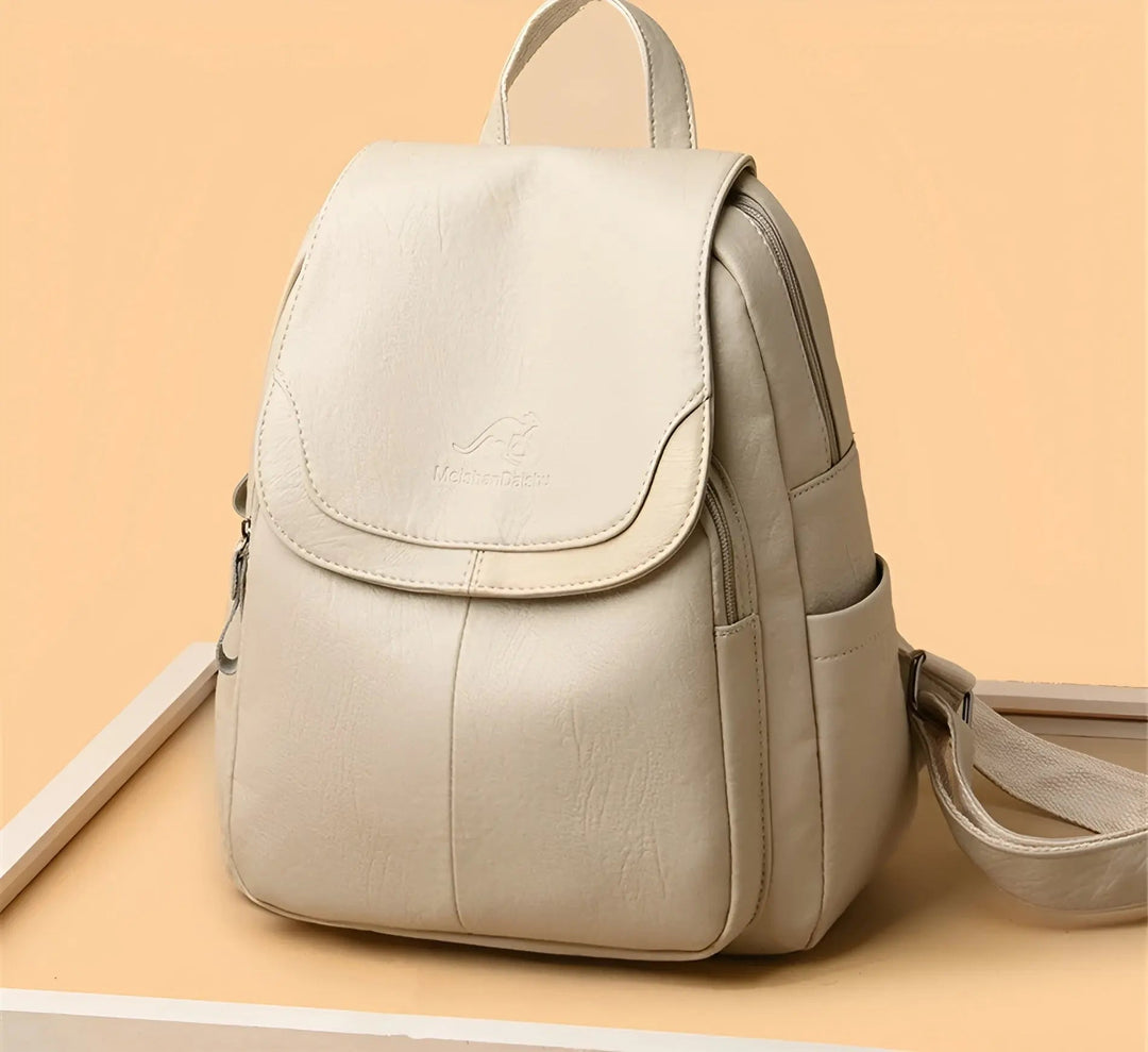 Vintage Leren Dames Rugtas - Isabella