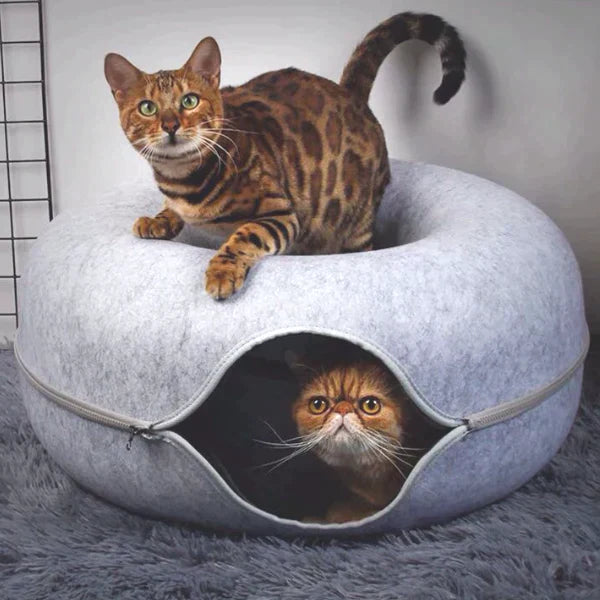 Luxe Kattenbed en Speelhuis - WhiskerNest