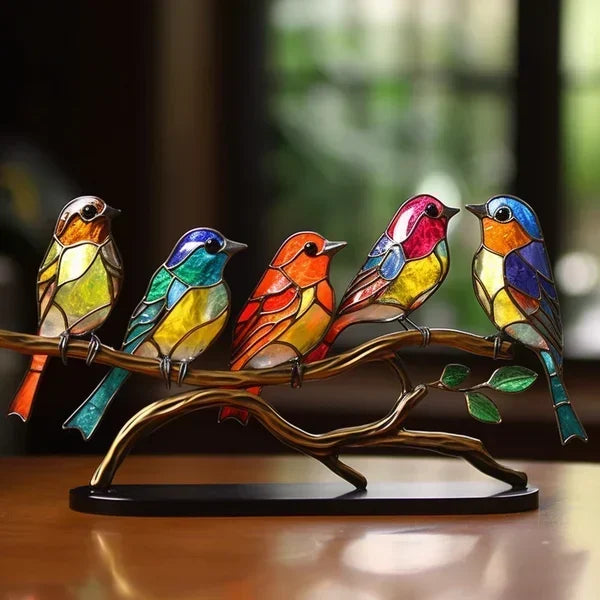 Luxe Vogelbeeldjes in Gekleurd Glas - EleganBird