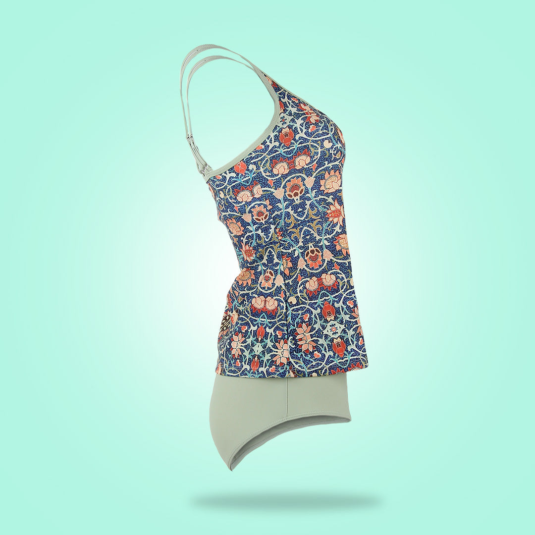 Stijlvolle Mouwloze Bikini met Aantrekkelijk Patroon - SummerGlow