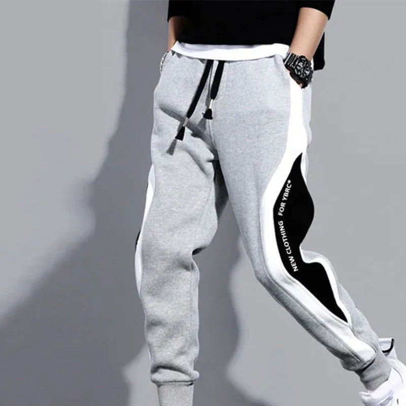 Losvallende Heren Patchwork Joggers met Touwtjes – Rafael