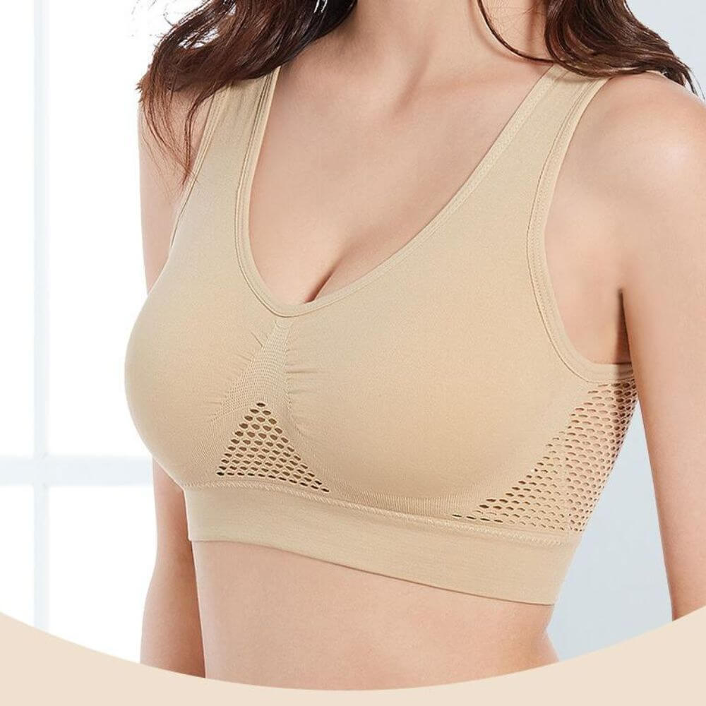 Ademende Mesh Sport BH - Sofia