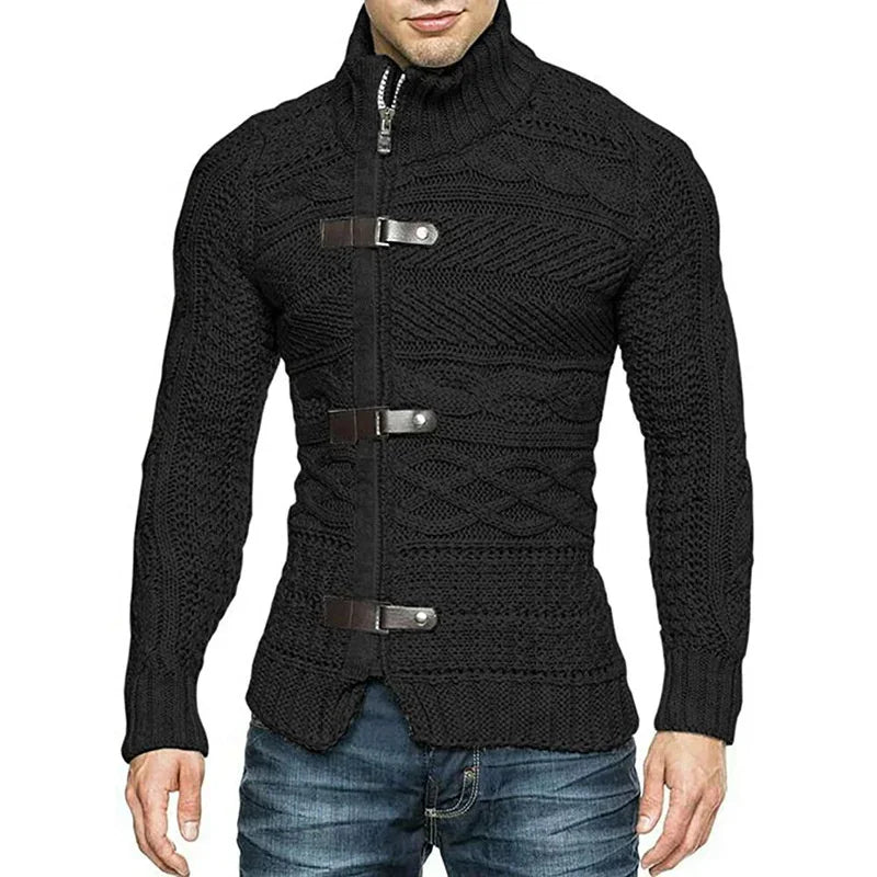 Vardi Dante™ Boaz Urban Vest | Gebreid vest met leren accenten