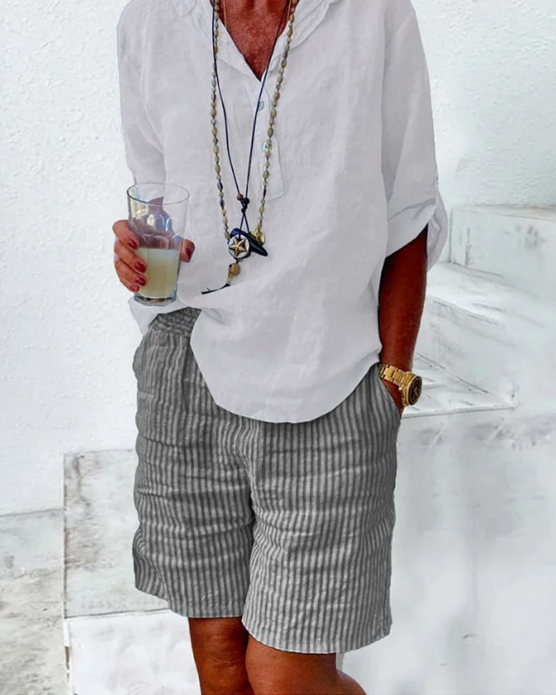 Gestreepte Damesshorts – Léonie