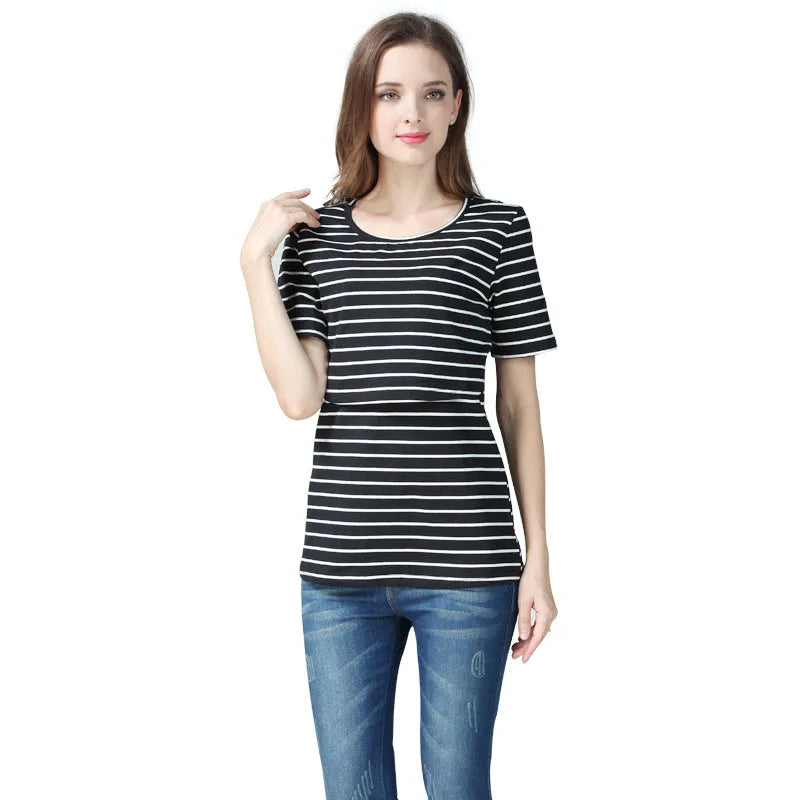 Vardi Dante™ Kristel Voedingsshirt | Gestreept & Casual