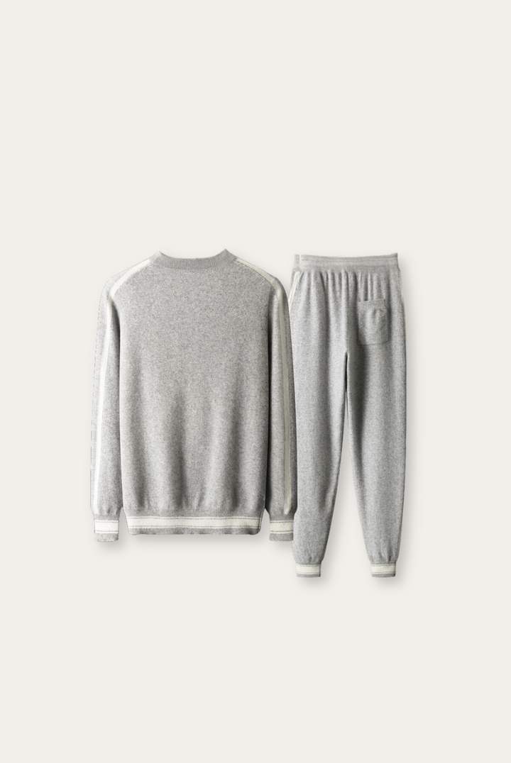 Lichtgrijze Kasjmier Merinowol Set – Romano