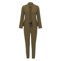 Casual Tweedelige Set met Strikceintuur – Liora