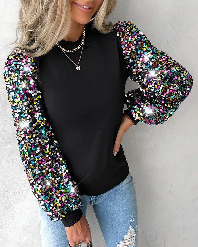 Trendy Damesblouse met Kleurrijke Ballonmouwen - Lorena