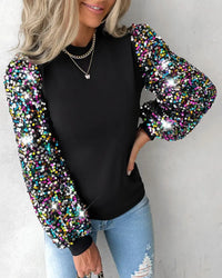Trendy Damesblouse met Kleurrijke Ballonmouwen - Lorena