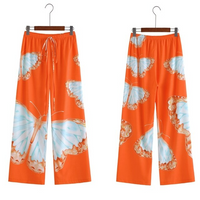 Wijd gesneden zomerbroek van chiffon – Liana