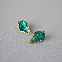 Zee Blauwe Schelp Oorbellen - Marina