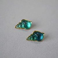 Zee Blauwe Schelp Oorbellen - Marina