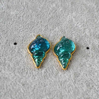 Zee Blauwe Schelp Oorbellen - Marina