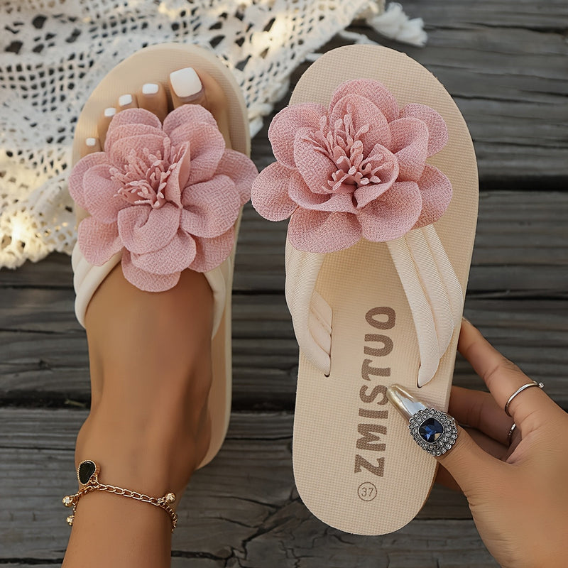 Stijlvolle dames slippers met bloemdetaillering voor de zomer - BlütenSchritt