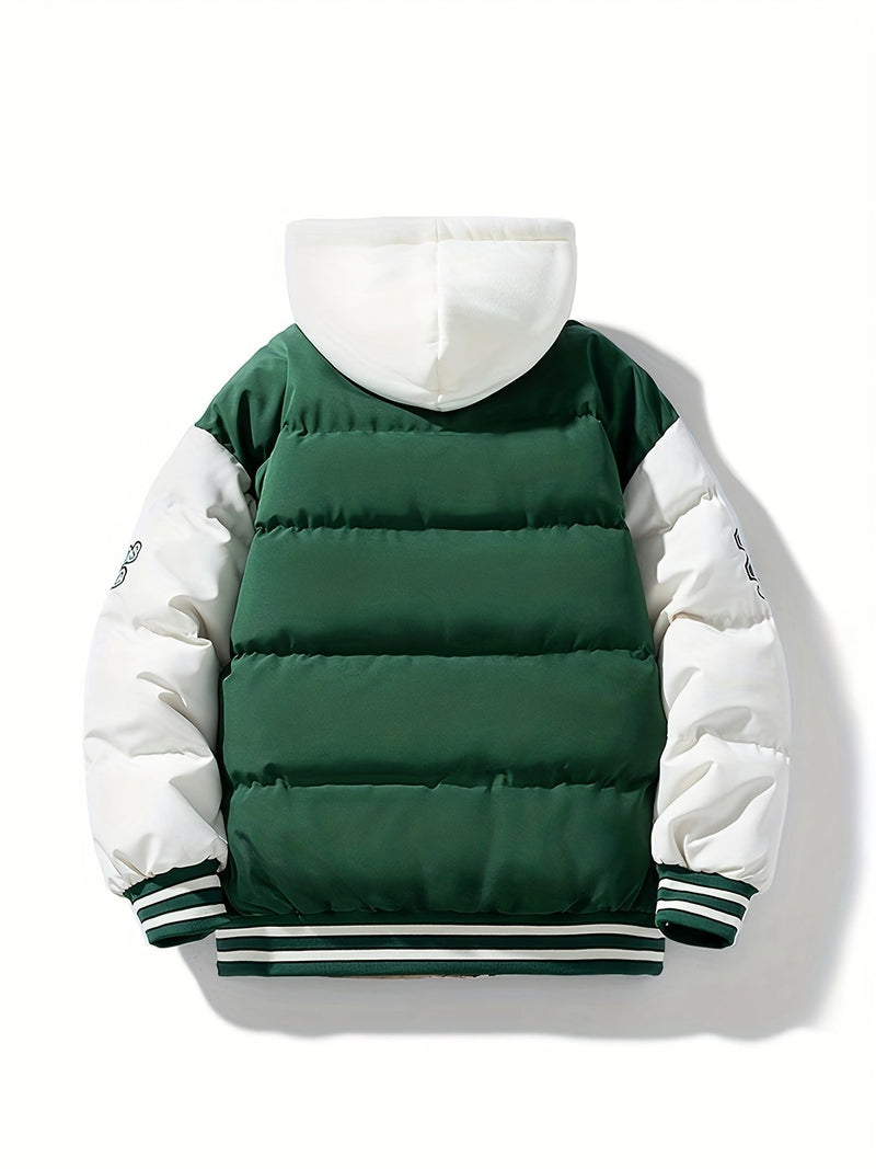 Ciepła męska kurtka puchowa z kapturem - Emmett