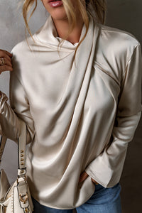 Satijnen Damesblouse met Kruisfront - Livia