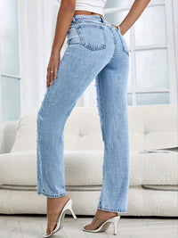 Straight Damesjeans met Parels - Mila