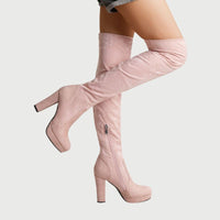 Overknee Laarzen met Blokhak - Isabella