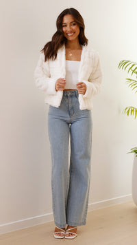 Luxe Dames Crop Jasje - Veloura
