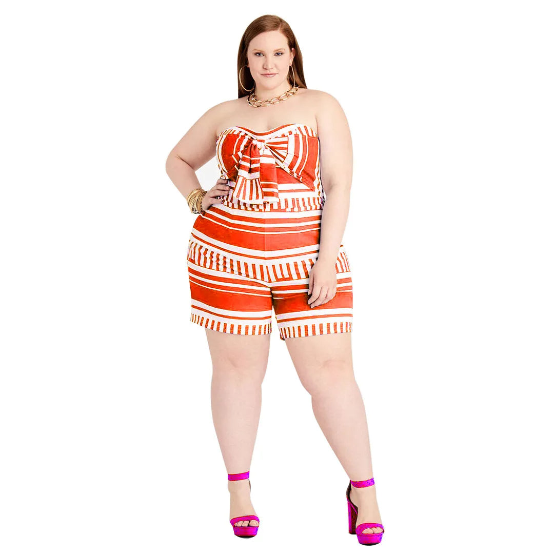 Vardi Dante™ Anna Plus Size Playsuit | Strapless & Sexy