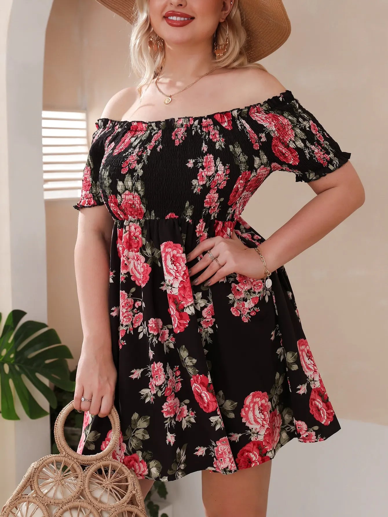 Vardi Dante™ Lolita Off-Shoulder Zomerjurk | Stijlvol & Fleurig