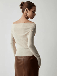 Trendy Off-Shoulder Trui - Maria