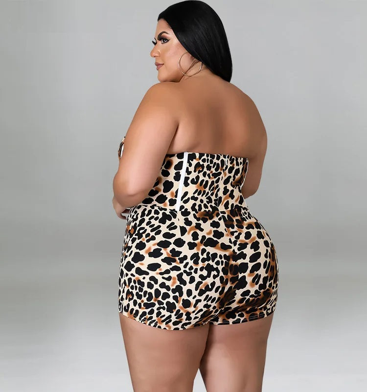 Vardi Dante™ Celine Plus Size Playsuit | Strapless & Sexy