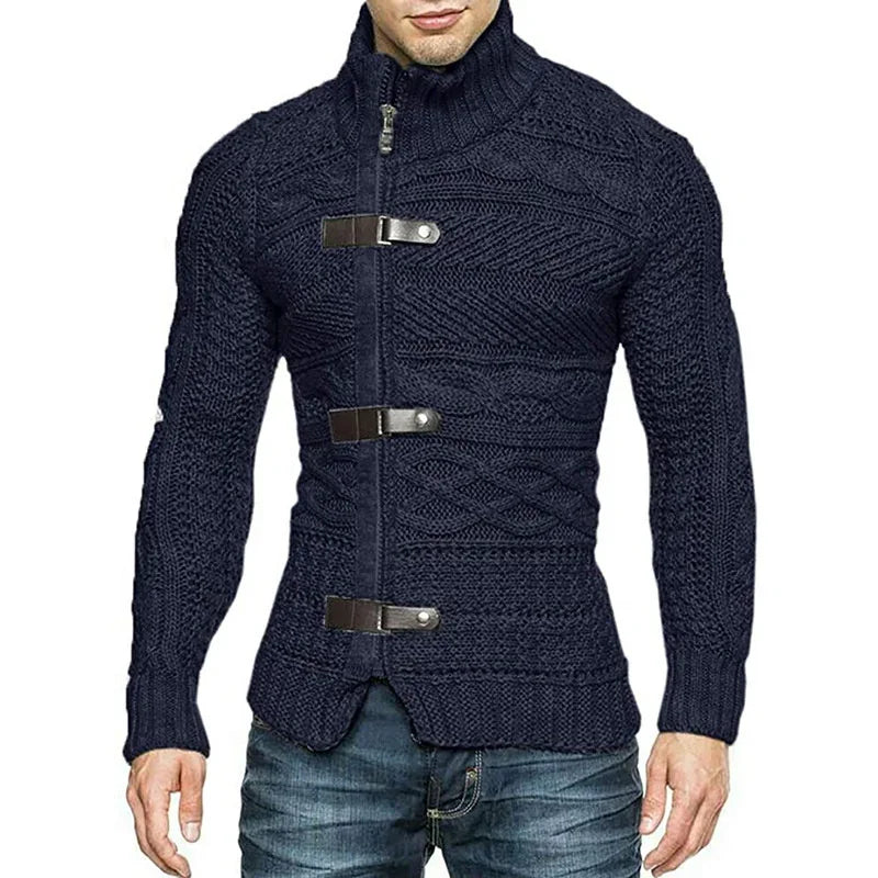 Vardi Dante™ Boaz Urban Vest | Gebreid vest met leren accenten