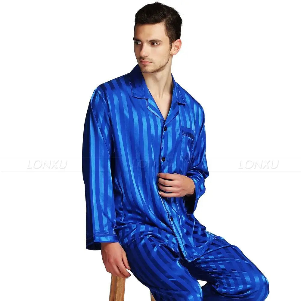 Vardi Dante™ Luxury Pyjama | Strakke zijden pyjama voor heren