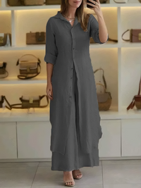 Tweedelig dames zomerset van linnen - Amaya