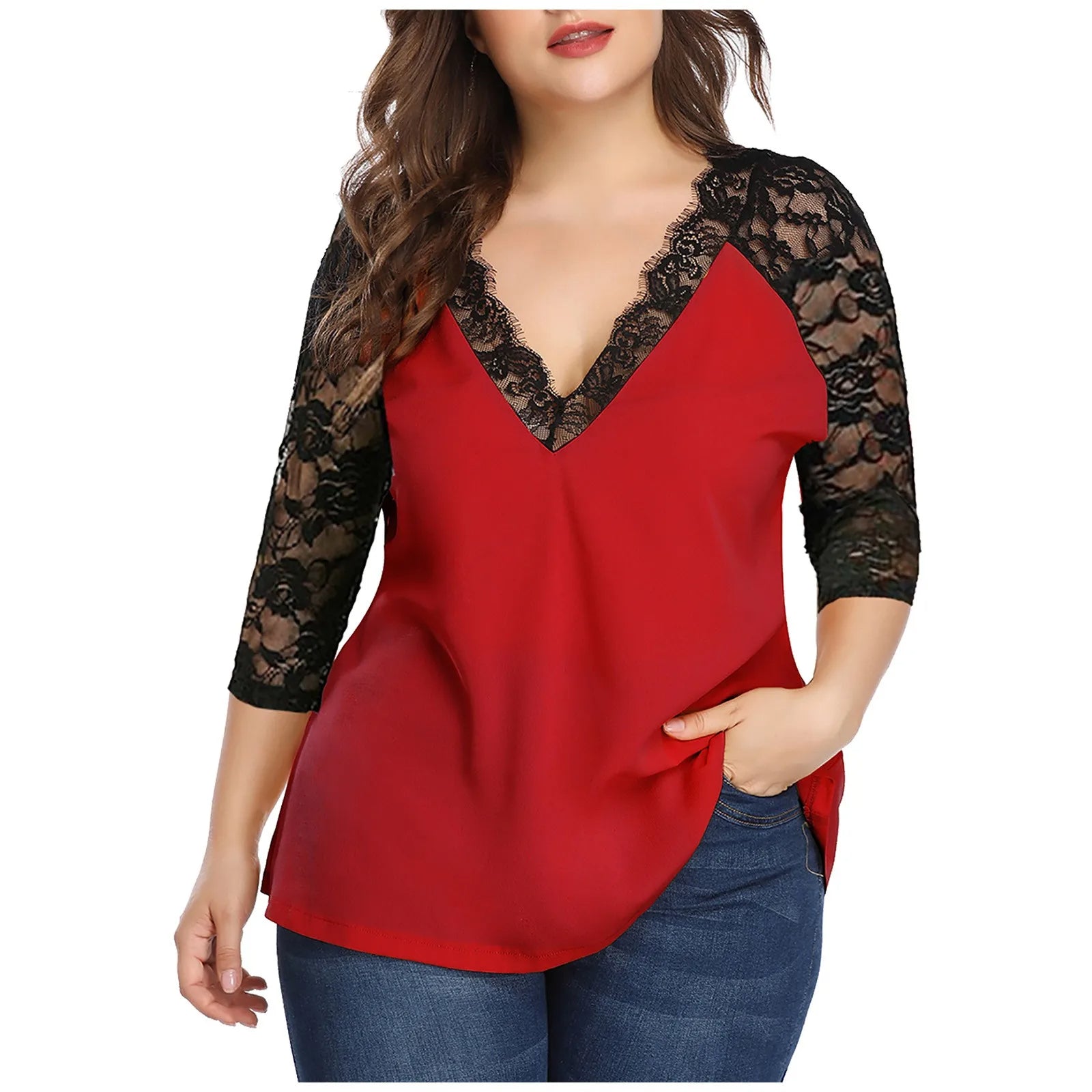 Vardi Dante™ Isa Plus-Size Blouse | Trendy & Flatterend