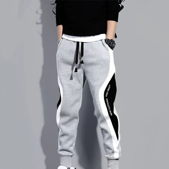 Losvallende Heren Patchwork Joggers met Touwtjes – Rafael